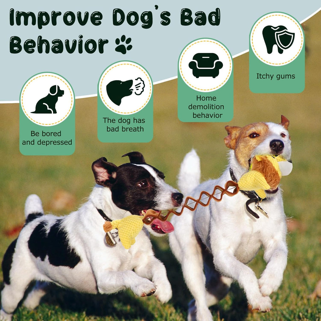 Large Dog Squeaky Lion Plush Toy - Durable, Springy Interactive Pull and Chew Toy with Animal Print for All Breeds